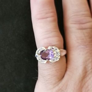 Amethyst and Tanzanite Ring